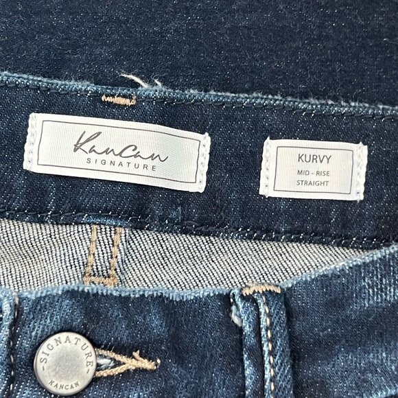 KanCan 28x32 Mid Rise Kurvy Jeans Straight Dark Blue - Picture 6 of 8